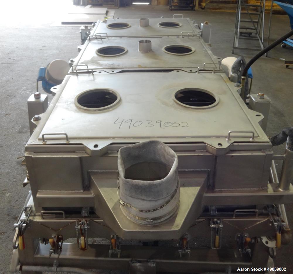 Used Sweco Wet Rectangular Separator, Model EM3-1W, 316 Stainless Steel