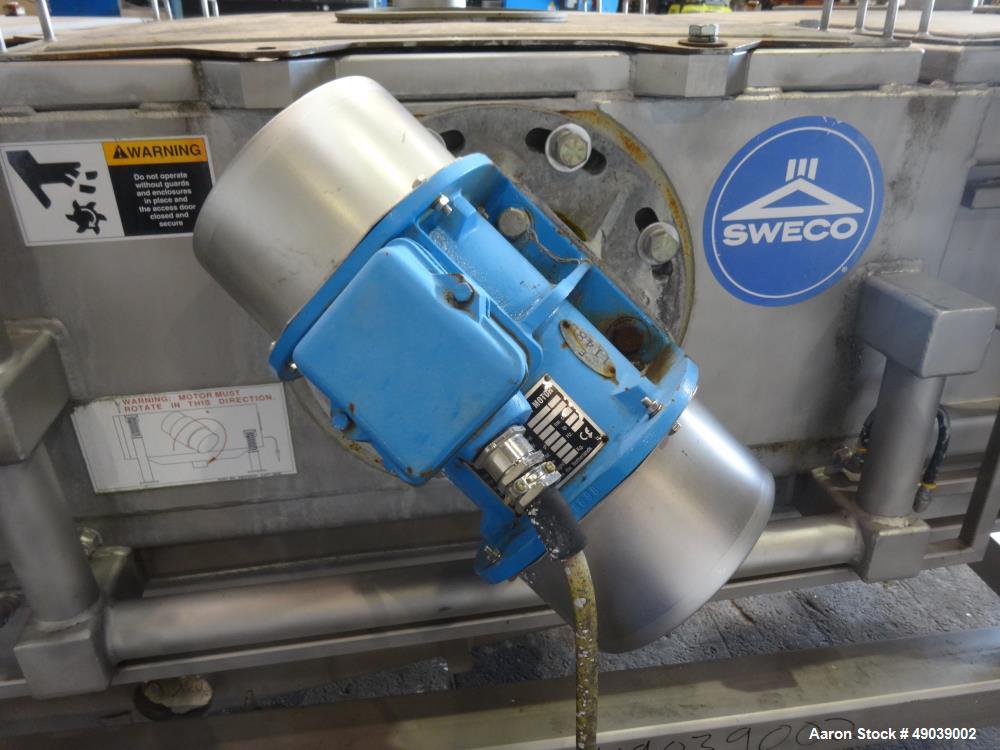 Used Sweco Wet Rectangular Separator, Model EM3-1W, 316 Stainless Steel