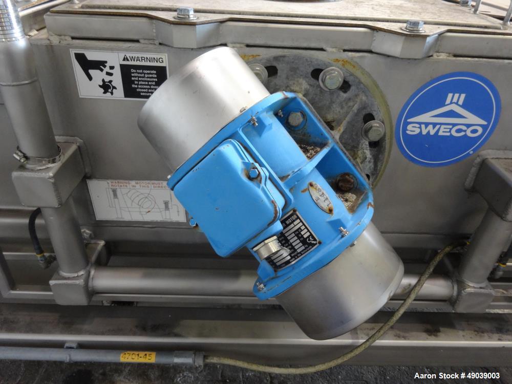 Used Sweco Wet Rectangular Separator, Model EM3-1W