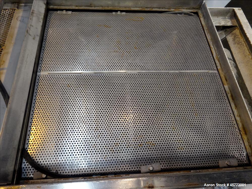Used Witte Vibrating Air-Cooler Classifier System Consisting Of: (1) Witte Screener model 436-D, 36" Wide x 62" Long, 304 stainless steel. Single deck, (2) separation, driven by a 1.5 hp, 208-230-460...