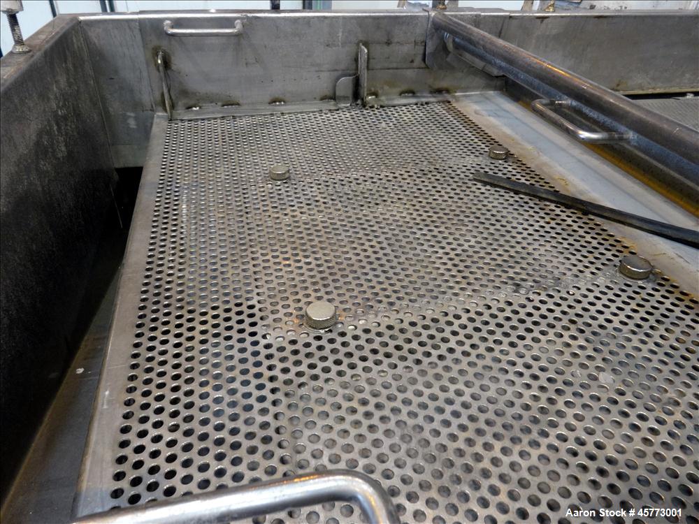 Used Witte Vibrating Air-Cooler Classifier System Consisting Of: (1) Witte Screener model 436-D, 36" Wide x 62" Long, 304 stainless steel. Single deck, (2) separation, driven by a 1.5 hp, 208-230-460...