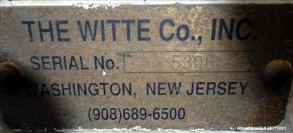 Used Witte Vibrating Air-Cooler Classifier System Consisting Of: (1) Witte Screener model 436-D, 36" Wide x 62" Long, 304 stainless steel. Single deck, (2) separation, driven by a 1.5 hp, 208-230-460...