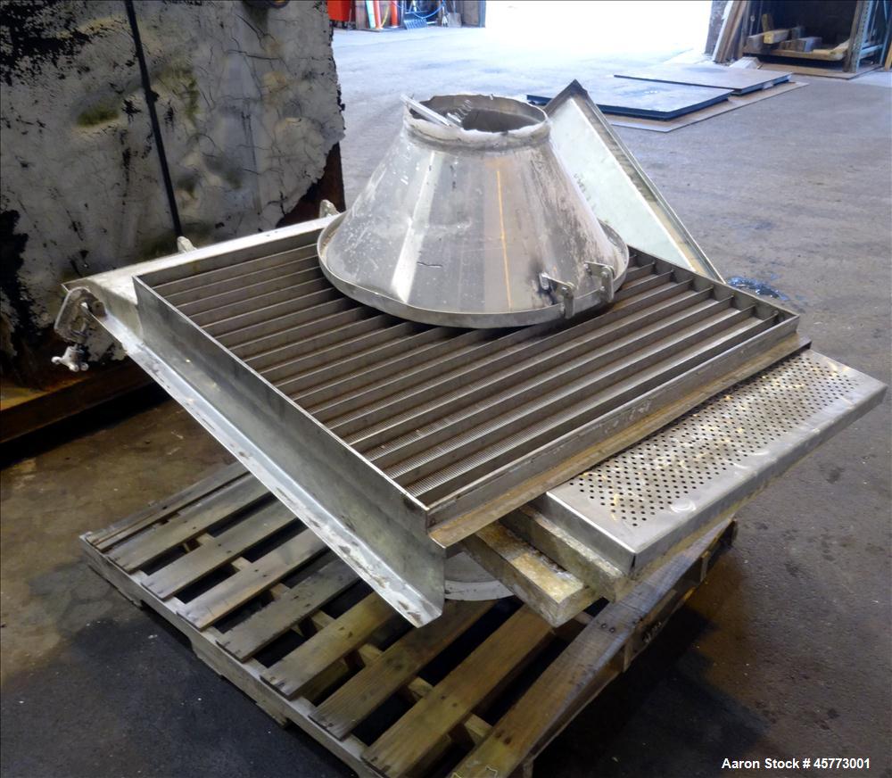 Used Witte Vibrating Air-Cooler Classifier System Consisting Of: (1) Witte Screener model 436-D, 36" Wide x 62" Long, 304 stainless steel. Single deck, (2) separation, driven by a 1.5 hp, 208-230-460...