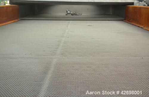 Used Witte Screener, 304 Stainless Steel. 35" Wide x 52" long, 2 separations. Includes a 24’’ long section of intake cover. Screener driven by 1 hp, 3/60/230/460 volt, 1720 rpm motor thru a Witte Siz...