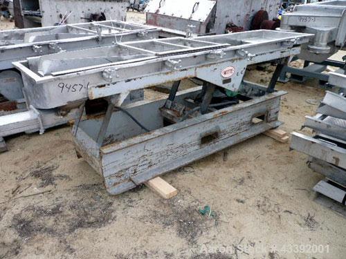 Used Witte Classifying Screen, Stainless Steel. Approximate 22” x 102”, 2 deck classification. Includes 2 screen decks, missing fines screen deck.