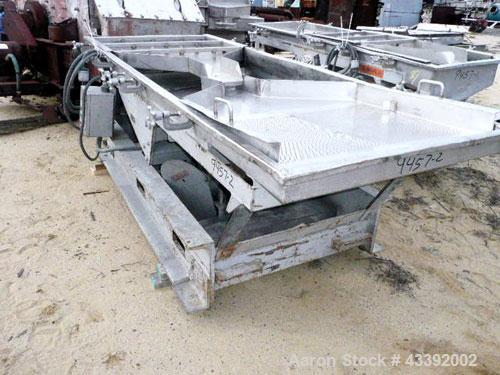 Used Witte Classifying Screen, Stainless Steel. Approximate 36” x 105”, 2 deck classification. Includes spare screen.