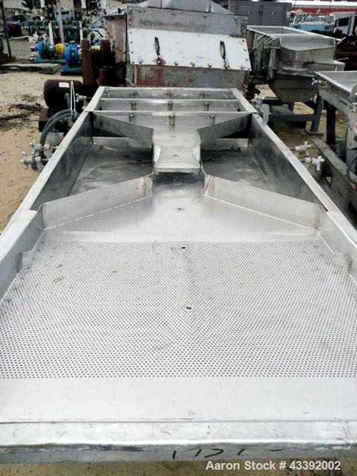 Used Witte Classifying Screen, Stainless Steel. Approximate 36” x 105”, 2 deck classification. Includes spare screen.