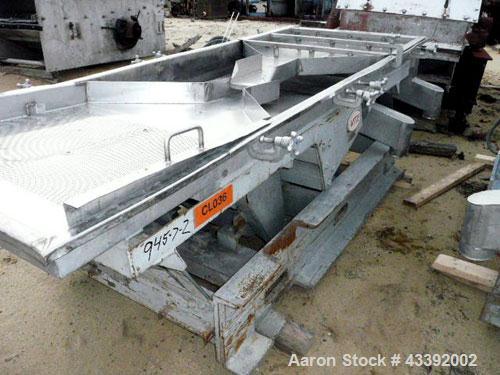 Used Witte Classifying Screen, Stainless Steel. Approximate 36” x 105”, 2 deck classification. Includes spare screen.