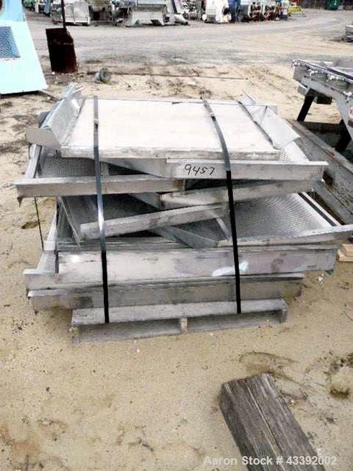 Used Witte Classifying Screen, Stainless Steel. Approximate 36” x 105”, 2 deck classification. Includes spare screen.