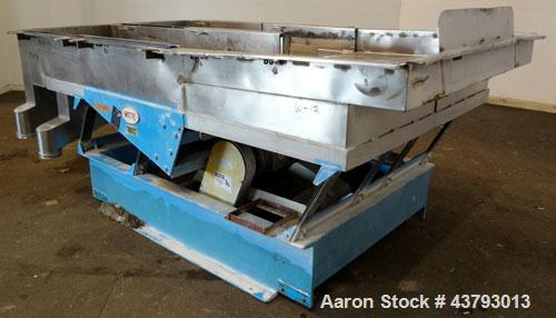 Used Witte 2 Deck Classifier, 304 Stainless Steel. Approximately 61" x 108" long, dual screening sections with removable screens having approximately 1/4" openings, approximate 66" long. Missing belt...