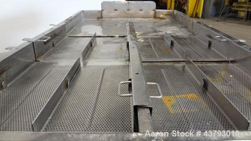 Used Witte 2 Deck Classifier, 304 Stainless Steel. Approximately 61" x 108" long, dual screening sections with removable screens having approximately 1/4" openings, approximate 66" long. Missing belt...