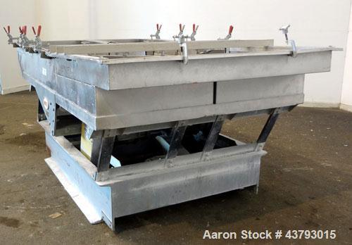 Used Witte 2 Deck Classifier, 304 Stainless Steel. Approximately 61” x 108” long, dual screening sections with removable screens, approximate 66" long. Includes a motor and dual vibrator. Mounted on ...