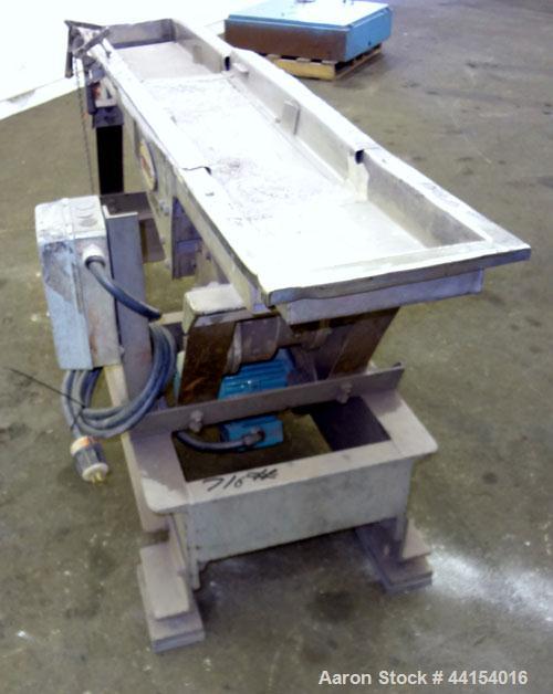 Used- Witte Screener, 304 Stainless Steel. 10” Wide x 73” long. 3 Separation with (2) perforated sections. Driven by a 1hp, ...