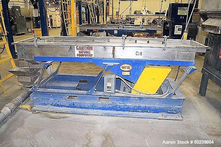 Used-Witte Rectangular Classifier, Stainless Steel. 24" Wide x 96" long screen, 2 deck design for fines & overs. Serial#5220...