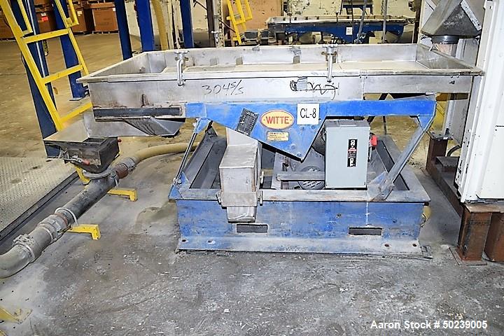 Used- Witte Rectangular Classifier, Stainless Steel. 35" Wide x 79" long screen for fines & overs. Serial#5055-2.