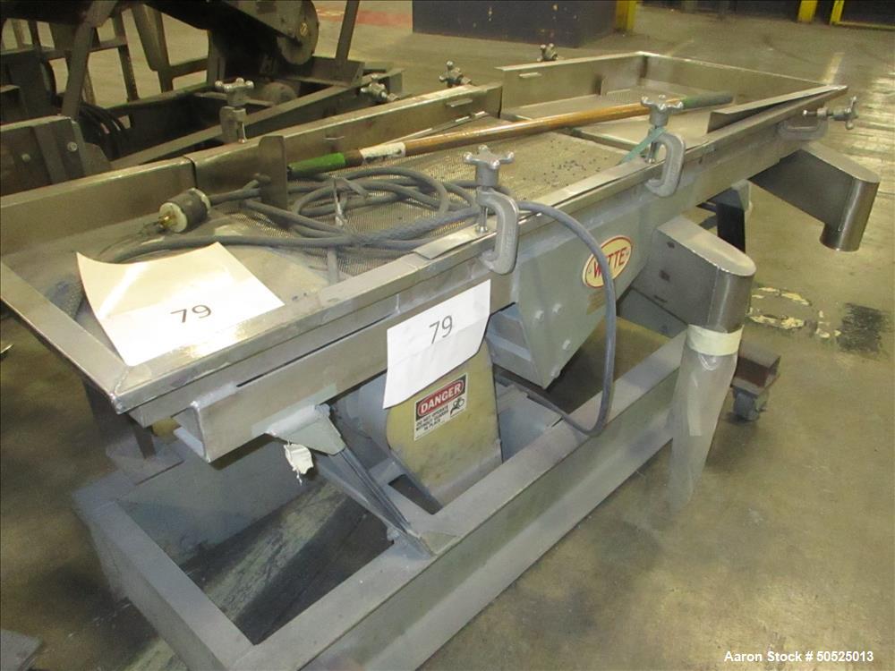 Used Witte 22" x 75" Classifying Screen, Double Deck, Stainless Steel.