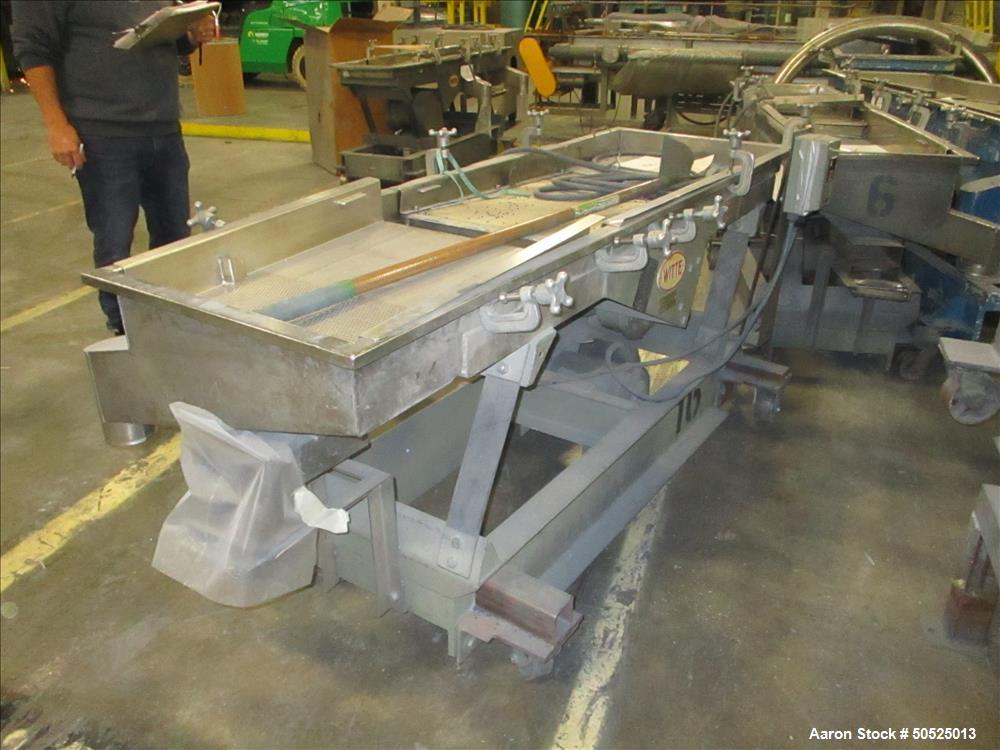 Used Witte 22" x 75" Classifying Screen, Double Deck, Stainless Steel.