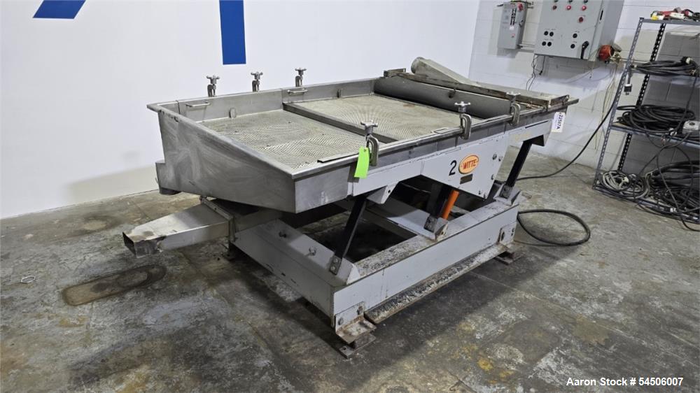 Used Witte 48" x 60" Plastic Pellet Classifier Table – Two-Stage Vibratory Pellet Screening System
