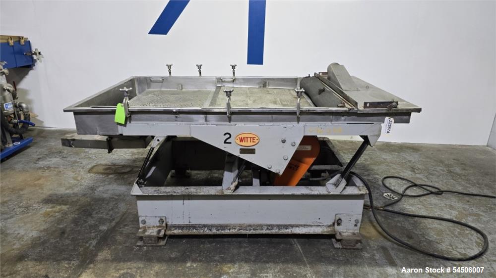Used Witte 48" x 60" Plastic Pellet Classifier Table – Two-Stage Vibratory Pellet Screening System