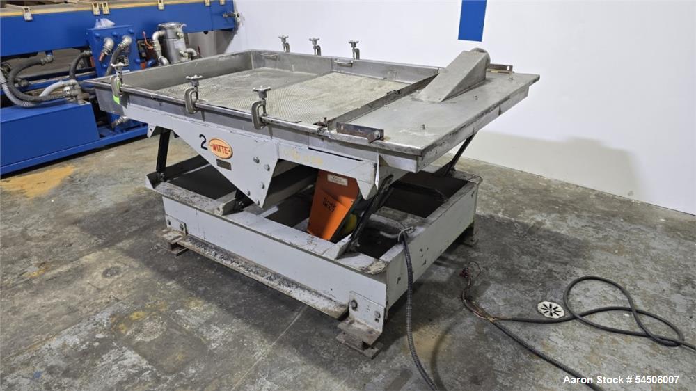 Used Witte 48" x 60" Plastic Pellet Classifier Table – Two-Stage Vibratory Pellet Screening System