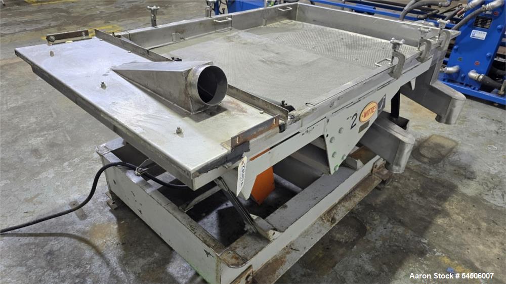 Used Witte 48" x 60" Plastic Pellet Classifier Table – Two-Stage Vibratory Pellet Screening System