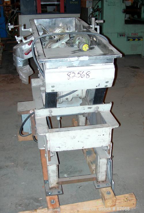 USED: Witte screener, stainless steel, single deck, 2 separation. 16" wide x 45" long. Unit requires screens and covers. Driven by a 3/4 hp 3/60/208-230/460 volt, 1725 rpm motor. Mounted on a carbon ...
