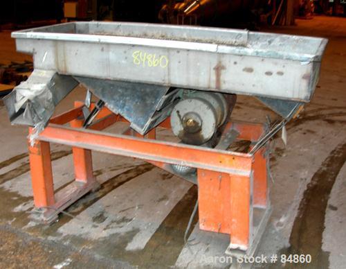 USED: Witte Screener, stainless steel. Single deck with 2 separation sections. 24" wide x 63" long. Driven by an approximate 1 hp motor. Mounted on a carbon steel frame.