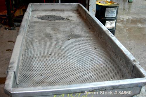 USED: Witte Screener, stainless steel. Single deck with 2 separation sections. 24" wide x 63" long. Driven by an approximate 1 hp motor. Mounted on a carbon steel frame.