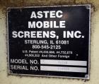 Used Astec Screener, Model 1624V