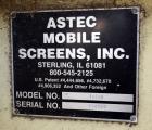 Used- Astec Screener, Model 1624V