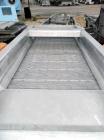 Used Carrier Classifying Screen, Model FTD2418S-6.6, Stainless Steel. Approximate 24” x 50” screen area, 2 deck classification. (2) 0.9 Amp, 460 volt motors, AC input. Includes (4) air cylinders to l...