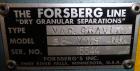 Used Forsberg Vacuum Gravity Separator, Model 50-VMS.