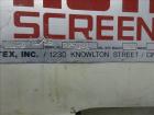 Used Rotex Screener, Model 111PS AL/SS. 316 Stainless Steel. Single deck, 2 separation. Approximate 21