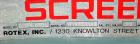 Used Rotex Screener, Model 111PS-SSSL