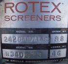 Used-Rotex Screener, Model 242-SAN.AL.SS. 304 Stainless steel, aluminum screens. 24 1/2