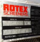 Used Rotex Screener, Model 3201SAN AASL, 304 Stainless Steel.