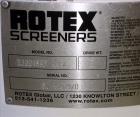 Used Rotex Screener, Model R3201SANAASL, 304 Stainless Steel.