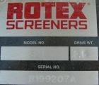 Used: Rotex screener, model 321, carbon steel. 40