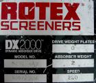 Used Rotex screener, model 521D SAN, 304 stainless steel. 60