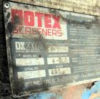 Used Rotex Screener, Model 5722DA-AASS, Stainless Steel. 80” Wide x 144” long double deck, 3 separation. Clamp down top cover. Approximate 80 square feet screen area. Driven by a 7.5hp, 3/60/230/460 ...