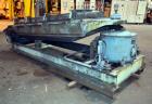 Used Rotex Screener, Model 802A, Carbon Steel. 40” Wide x 84” long double deck, 3 separation. 23.3 Square feet screen area, 3” screen motion. Clamp down top cover, (3) bottom outlets. Driven by a 5 h...
