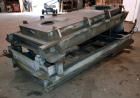 Used Rotex Screener, Model 802A, Carbon Steel. 40” Wide x 84” long double deck, 3 separation. 23.3 Square feet screen area, 3” screen motion. Clamp down top cover, (3) bottom outlets. Driven by a 5 h...