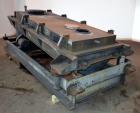 Used Rotex Screener, Model 802A, Carbon Steel. 40” Wide x 84” long double deck, 3 separation. 23.3 Square feet screen area, 3” screen motion. Clamp down top cover, (3) bottom outlets. Driven by a 5 h...
