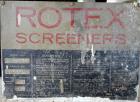 Used Rotex Screener, Model 82-SAN-AL/SS, 304 Stainless Steel.