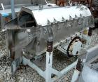 USED:Simplicity horizontal vibratory screener/scalper, model 2185-HSJA2, 316 stainless steel. Double deck 18