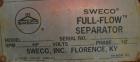 Used Sweco Full Flow Ellipitical Motion Rectangular Separator, Model EM-3A, Pre-Tension Screen Design, 304 Stainless Steel. Approximately 46
