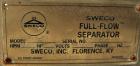 Used Sweco Full Flow Rectangular Separator, Model EM2-1A, Stainless Steel.