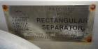 Used Sweco Wet Rectangular Separator, Model EM3-1W, 316 Stainless Steel