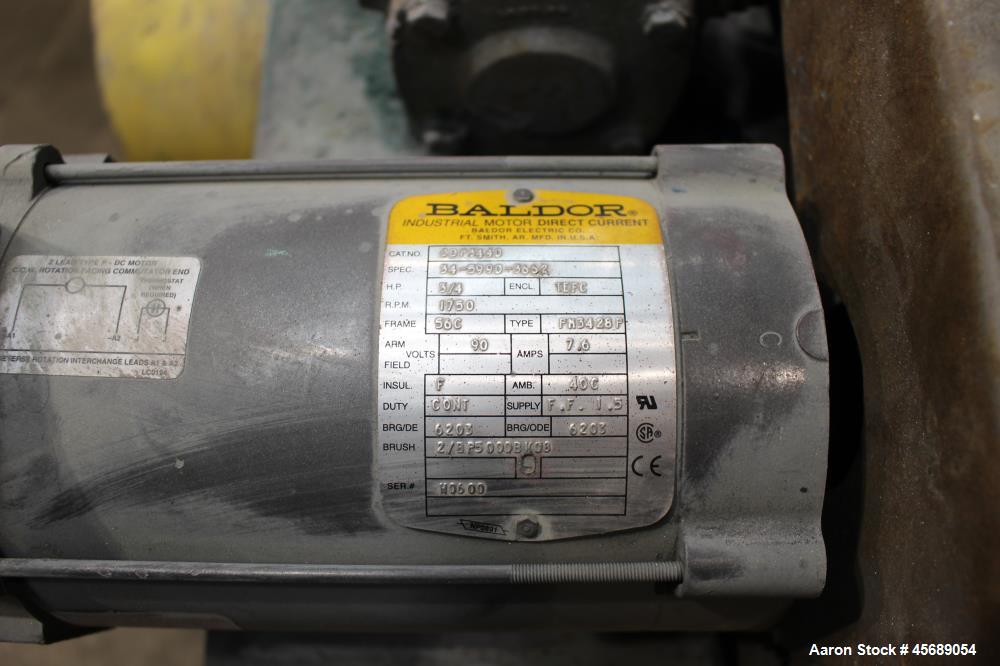Used Centrifugal Sifter, 304 Stainless Steel. Approximate 8" diameter x 24" long screening chamber with a stainless steel helical rotor. Side access door. 6" Bottom fines outlet, 5" end overs outlet,...