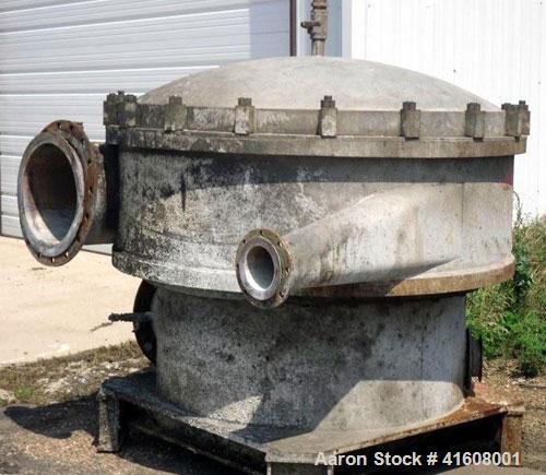 Used Bird Centriscreen, model 18, 316 stainless steel. Approximately 75 hp motor, belt driven